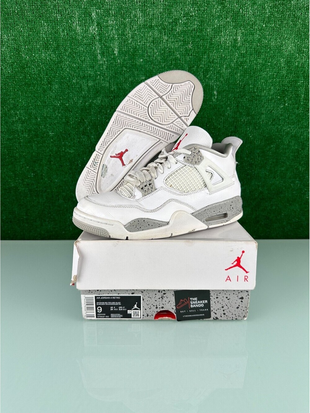 Size 9 - Jordan 4 Retro Mid White Oreo